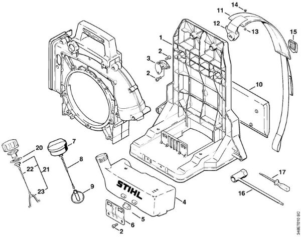 Pihalniki (BG, BR) BR 106 Hrbtna plošca della Marca Stihl