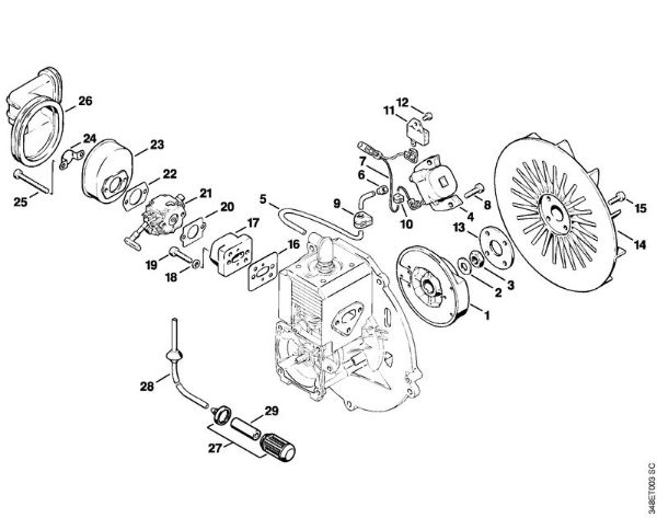 Pihalniki (BG, BR) BR 106 Vžigalna naprava della Marca Stihl
