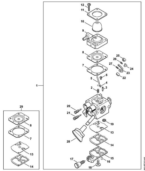 Pihalniki (BG, BR) BR 200 Uplinjac 4241/25 della Marca Stihl