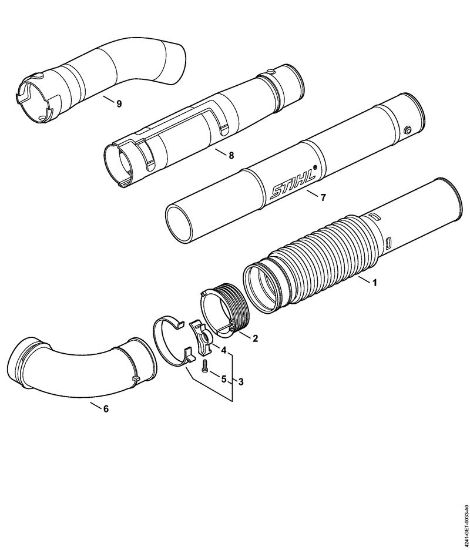 Pihalniki (BG, BR) BR 200-D Nagubana cev, pihalna cev della Marca Stihl