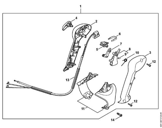 Pihalniki (BG, BR) BR 200-D Upravljalni rocaj della Marca Stihl