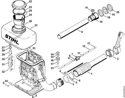 Pihalniki (BG, BR) BR 340 Komplet za predelavo BR/SR della Marca Stihl
