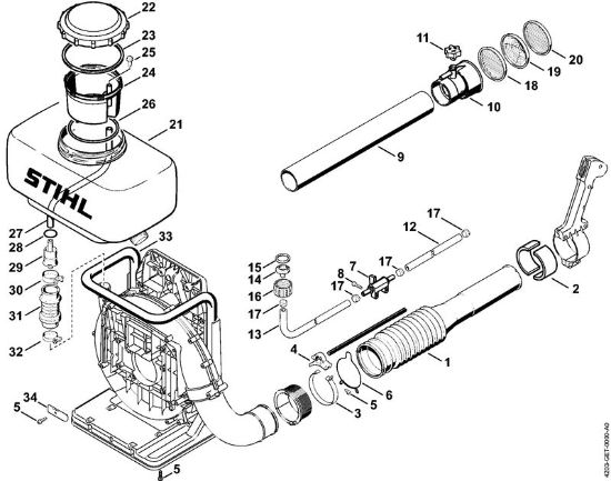 Pihalniki (BG, BR) BR 340 Komplet za predelavo BR/SR della Marca Stihl