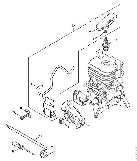 Pihalniki (BG, BR) BR 350 Vžigalna naprava della Marca Stihl