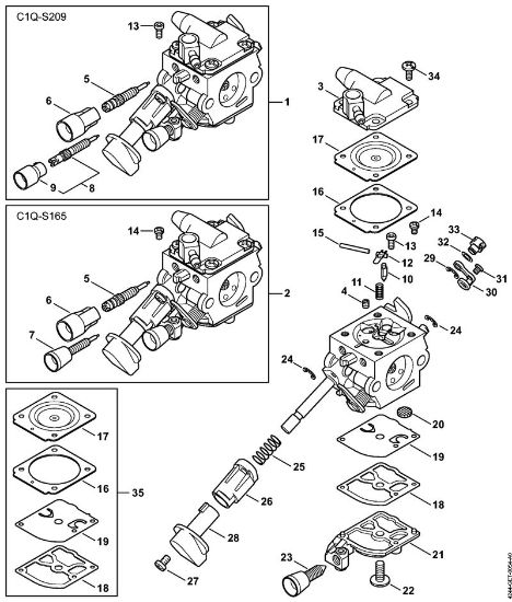 Pihalniki (BG, BR) BR 430 Uplinjac C1Q-S209, C1Q-S165 della Marca Stihl
