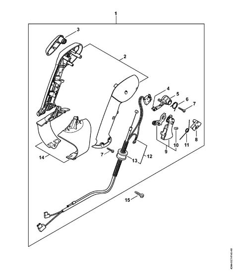 Pihalniki (BG, BR) BR 430 Upravljalni rocaj della Marca Stihl