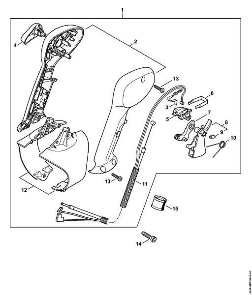 Pihalniki (BG, BR) BR 430 Upravljalni rocaj della Marca Stihl