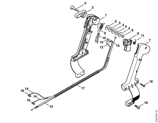 Pihalniki (BG, BR) BR 45 C Upravljalni rocaj della Marca Stihl