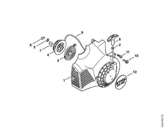 Pihalniki (BG, BR) BR 45 C Zagonska naprava della Marca Stihl