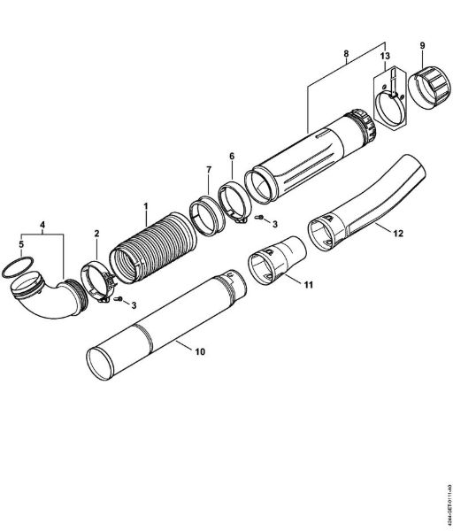 Pihalniki (BG, BR) BR 450 Nagubana cev, pihalna cev della Marca Stihl