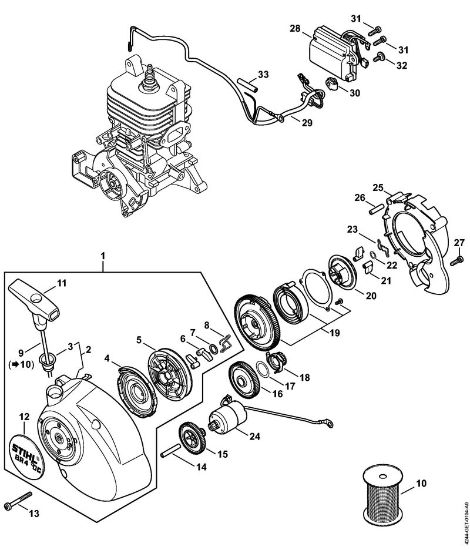 Pihalniki (BG, BR) BR 450 C-EF Zagonska naprava BR 450 C della Marca Stihl