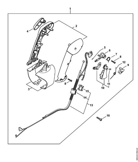 Pihalniki (BG, BR) BR 550 Upravljalni rocaj della Marca Stihl