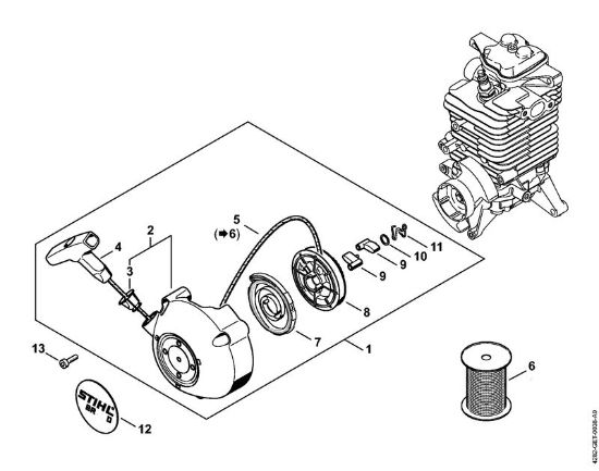 Pihalniki (BG, BR) BR 550 Zagonska naprava della Marca Stihl