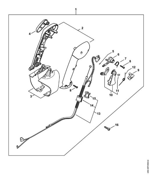 Pihalniki (BG, BR) BR 600 Upravljalni rocaj della Marca Stihl