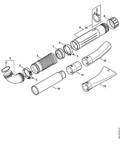 Pihalniki (BG, BR) BR 700 Nagubana cev, pihalna cev BR 700 della Marca Stihl