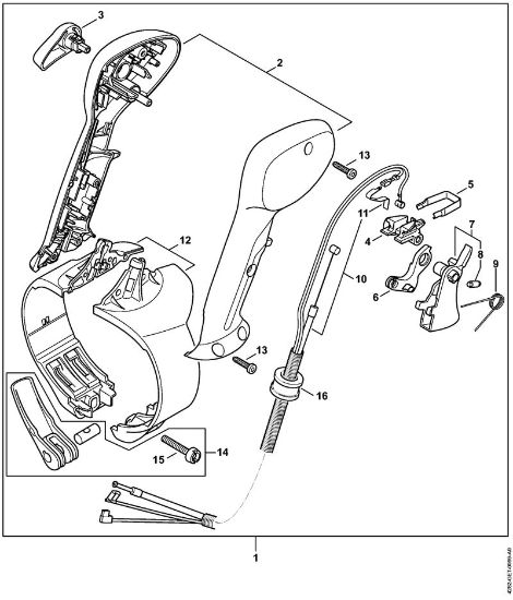 Pihalniki (BG, BR) BR 700 Upravljalni rocaj della Marca Stihl
