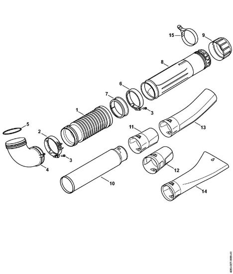 Pihalniki (BG, BR) BR 800 C-E Nagubana cev, pihalna cev della Marca Stihl