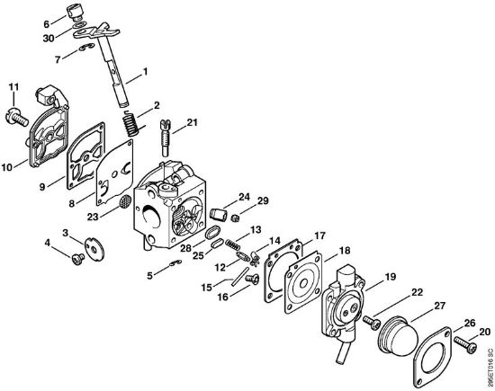 Sesalniki z drobilnikom (SH) SH 55 C Z KAT Uplinjac C1Q-S50 della Marca Stihl