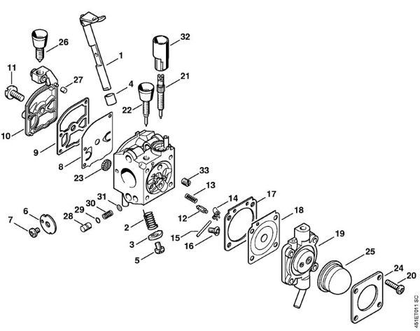 Sesalniki z drobilnikom (SH) SH 85-DZ Uplinjac C1Q-S64 (18.2002) della Marca Stihl