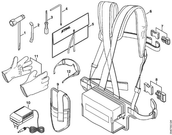 Posebne naprave (PC, SP, MC) MC 200 Nosilni pas, orodja, posebni pribor della Marca Stihl