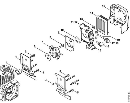 Posebne naprave (PC, SP, MC) SP 200 Ohišje uplinjaca, zracni filter della Marca Stihl