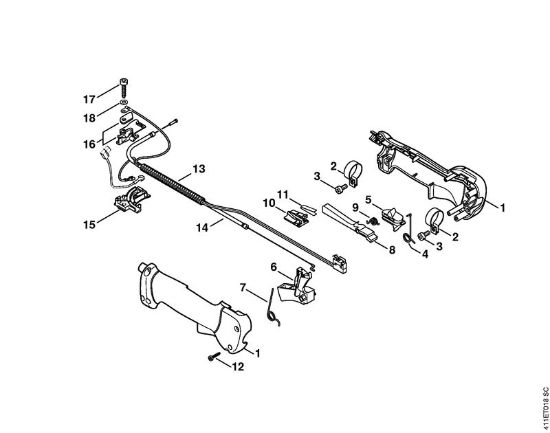 Posebne naprave (PC, SP, MC) SP 200 Upravljalni rocaj della Marca Stihl