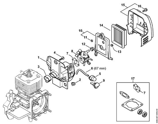 Posebne naprave (PC, SP, MC) SP 401 Ohišje uplinjaca, zracni filter della Marca Stihl