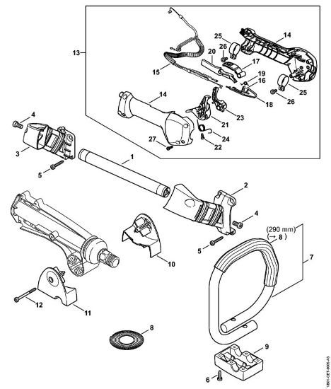 Posebne naprave (PC, SP, MC) SP 452 Rocaj, Upravljalni rocaj della Marca Stihl