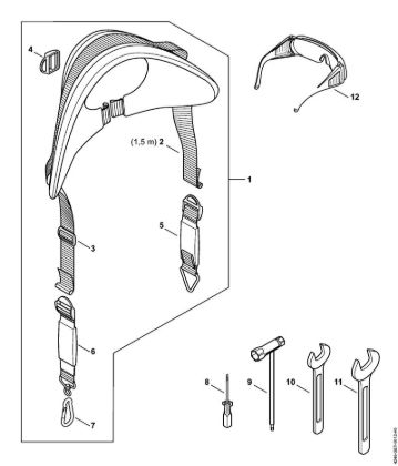 Posebne naprave (PC, SP, MC) SP 482 Nosilni pas, orodja, posebni pribor della Marca Stihl