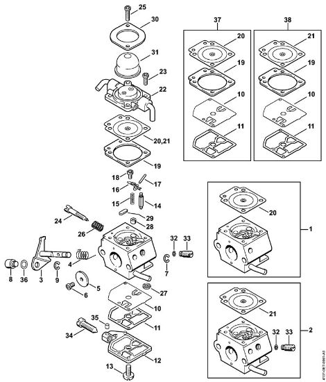 Posebne naprave (PC, SP, MC) SP 85 Uplinjac C1Q-S28, C1Q-S41 (21.1999) della Marca Stihl
