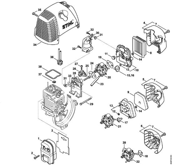 Posebne naprave (PC, SP, MC) SP 90 T Dušilec zvoka, zracni filter della Marca Stihl