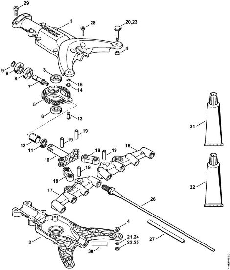 Posebne naprave (PC, SP, MC) SP 90 T Gonilo, grablje della Marca Stihl