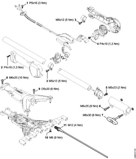 Posebne naprave (PC, SP, MC) SP 92 C-E Pritezni momenti della Marca Stihl
