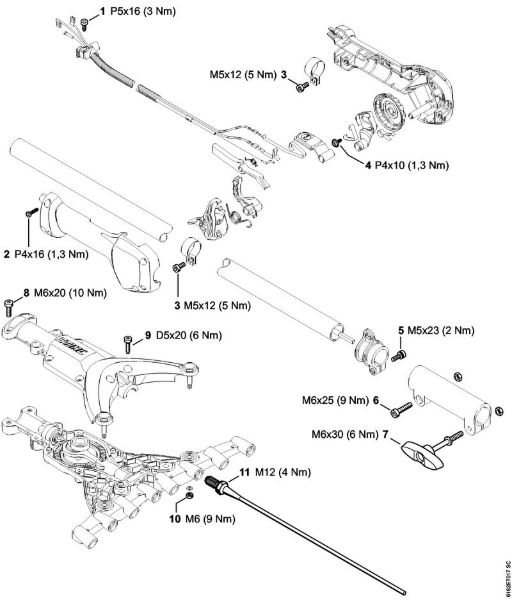 Posebne naprave (PC, SP, MC) SP 92 C-E Pritezni momenti della Marca Stihl