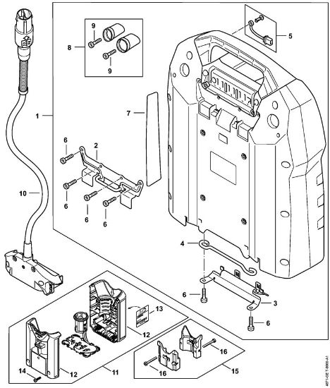 Akumulatorji (AK, AP, AR, AS, PS) AR 2000 L Akumulatorska baterija, Prikljucni kabel, Adapter AP della Marca Stihl