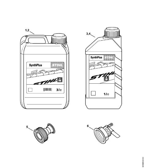 Chain oil canisters Kanister PE, 5 l, BioPlus Kanister za olje za mazanje verige della Marca Stihl