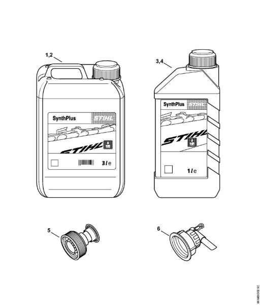 Chain oil canisters Kanister PE, 5 l, SythPlus Kanister za olje za mazanje verige della Marca Stihl