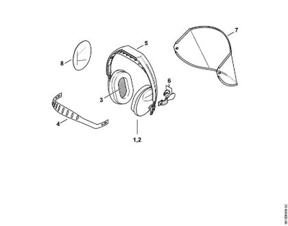 Filler nozzle for chain oil - Kombinirana zašcita obraza-sluha plošca -0503 della Marca Stihl