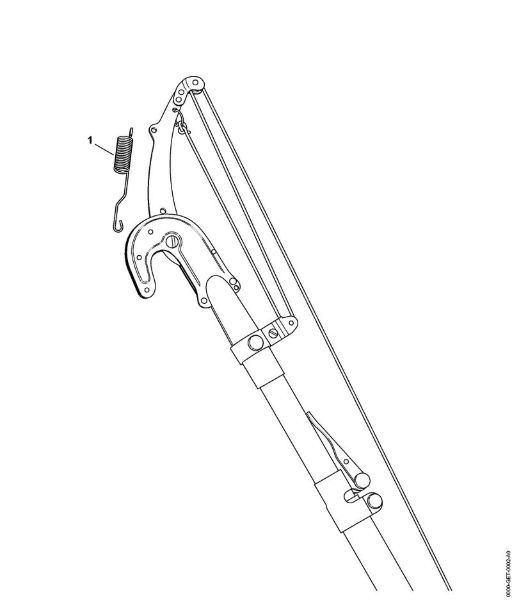 Filler nozzle for fuel mix - Gosenicne škarje za teleskopski rocaj della Marca Stihl