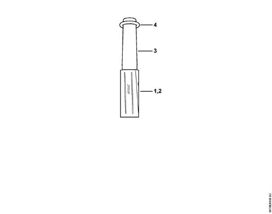 Filler nozzle for fuel mix - Klin za podiranje della Marca Stihl