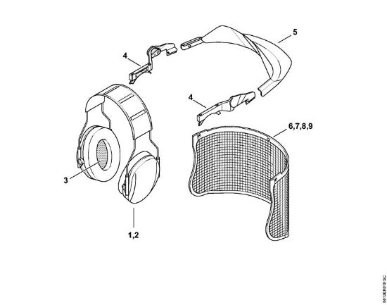 Filler nozzle for fuel mix - Kombinirana zašcita obraza-sluha kovinska mreža -0506 della Marca Stihl