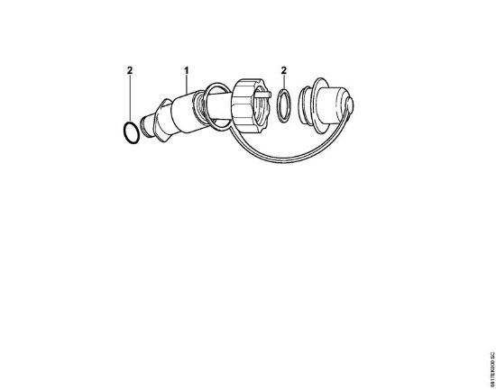 Filler nozzle for fuel mix - Sistem za polnjenje olja za mazanje verige della Marca Stihl