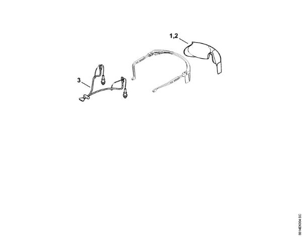Filler nozzle for fuel mix - Zašcitna ocala s cepki za ušesa della Marca Stihl