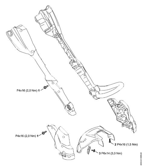Akumulatorska motorna kosa (FSA) FSA 56 Pritezni momenti della Marca Stihl