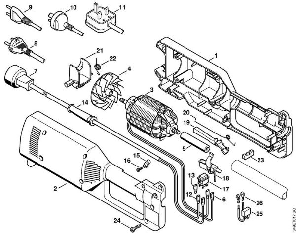 Elektricni rezalniki (FE, FSE) FE 55 Ohišje, elektromotor della Marca Stihl