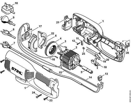 Elektricni rezalniki (FE, FSE) FSE 81 Ohišje, elektromotor della Marca Stihl