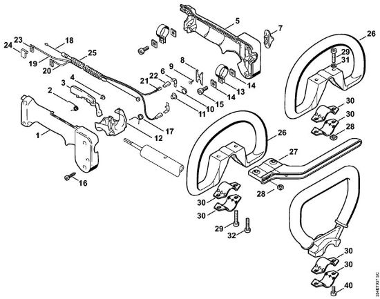 Motorne kose (FS) FS 108 Okrogli rocaj della Marca Stihl