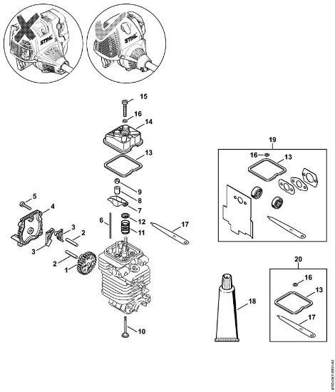 Motorne kose (FS) FS 110 RX-Z Krmiljenje ventilov della Marca Stihl