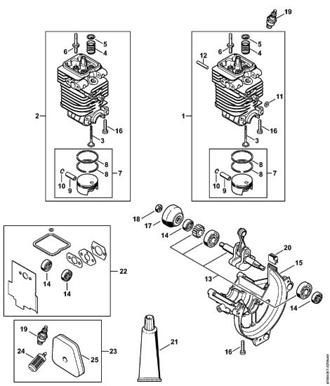 Motorne kose (FS) FS 110 RX-Z Valj, kad sklopke della Marca Stihl