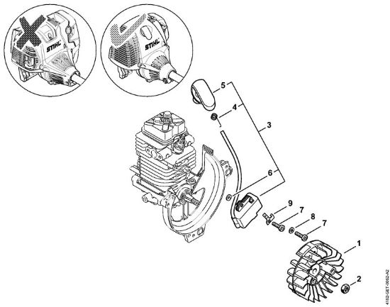 Motorne kose (FS) FS 110 RX-Z Vžigalna naprava della Marca Stihl
